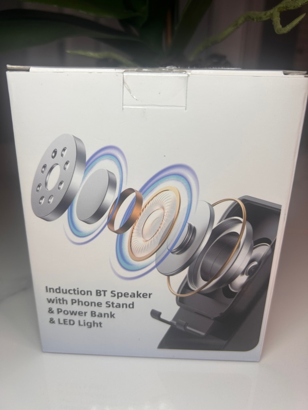 Induction Speaker With Phone Stand 5 In 1 Wireless Bluetooth Audio  WI-FI, Black - Picture 13 of 16
